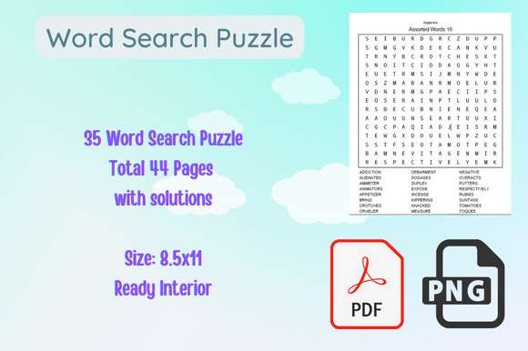 Assorted Word Search Puzzles Book: A Process-Oriented Tool for Focus and Mental Reset