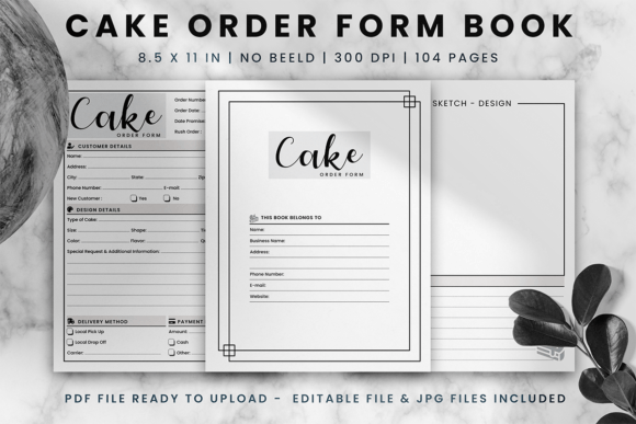 Cake Order Form Book - KDP Interior: Organize Your Business