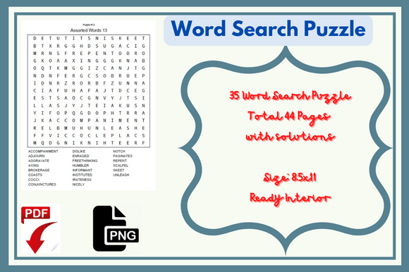 Evaluating the KDP Assorted Word Search Interior PDF