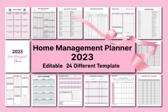 Mastering the Art of Intentional Living with the Editable 2023 Home Management Planner