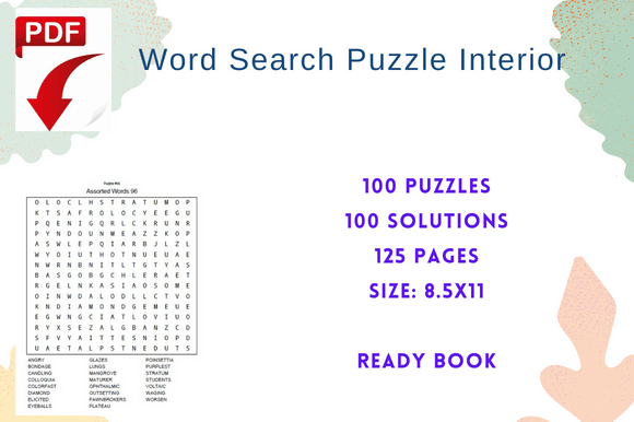 Premium Word Search Puzzle Papers for Amazon KDP Publishers