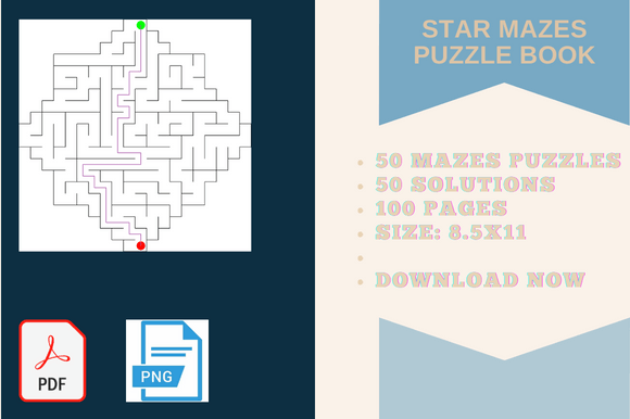 Unlocking Creativity and Brain Power with Star Maze Puzzles Interior KDP 8.5″x11″